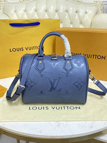 Louis vuitton original monogram calfskin speedy 25 M59273 blue