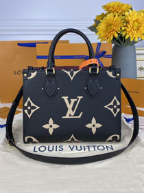 Louis vuitton original embossed calfskin onthego pm M45659 black