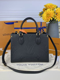 Louis vuitton original embossed calfskin onthego pm M45661 black