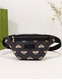 GG original canvas bestiary belt bag with bees 675181 black