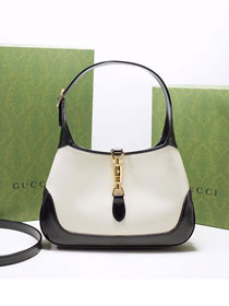 2022 GG original calfskin jackie 1961 small shoulder bag 636709 black&white