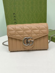 GG original calfskin marmont mini bag 474575 apricot