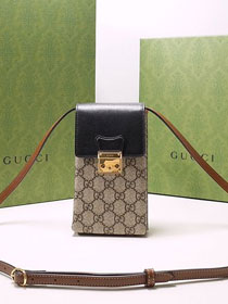 GG original canvas&calfskin mini bag 658229 black