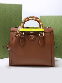 2022 GG original calfskin diana small tote bag 660195 brown