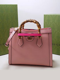 2022 GG original calfskin diana small tote bag 660195 pink