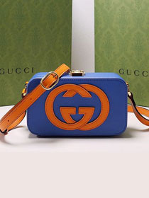 2022 GG original calfskin mini bag 658230 blue