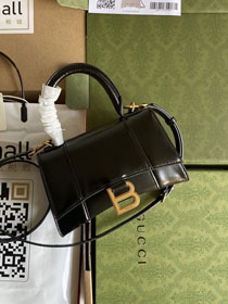 2022 GG original calfskin hacker project mini hourglass bag 5928331 black