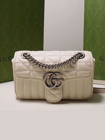 2022 GG original calfskin marmont mini bag 446744 white