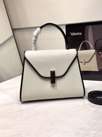 Valextra original calfskin iside mini bag 36028 white&black