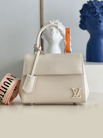 Louis vuitton original epi leather cluny mini handbag M58928 white