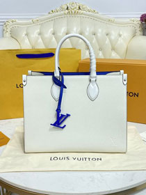 Louis vuitton original epi leather onthego mm M56081 white