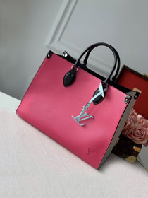 Louis vuitton original epi leather onthego mm M56229 rose red