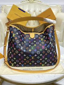 Louis vuitton original monogram multicolor graceful hobo mm M40353 black