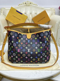 Louis vuitton original monogram multicolor graceful hobo pm M40352 black