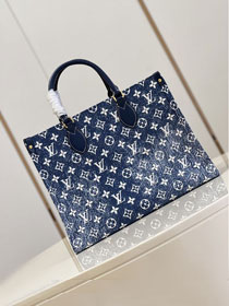 Louis vuitton original denim onthego mm M59608 blue