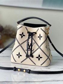 Louis vuitton original calfskin neonoe bucket bag mm M46023 white