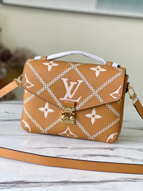 Louis vuitton original calfskin pochette metis M46018 brown