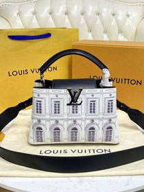 Louis vuitton original calfskin capucines BB handbag M59119 white