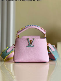 Louis vuitton original calfskin capucines mini handbag M57945 light pink