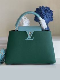 Louis vuitton original calfskin capucines mm handbag M56409 green