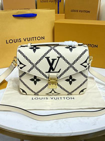 2022 Louis vuitton original calfskin pochette metis M46028 white