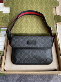 Top GG original canvas supreme belt bag 598113 black