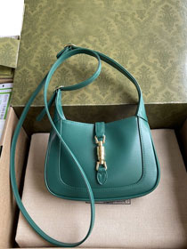 Top GG original calfskin jackie 1961 mini shoulder bag 637091 green