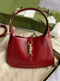 Top GG original calfskin jackie 1961 small shoulder bag 636709 wine