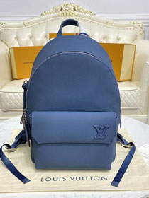 Louis vuitton original calfskin aerogram backpack M57079 blue