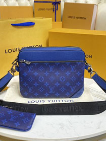 Louis vuitton original canvas trio messenger bag M30848 blue