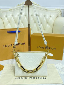 Louis vuitton original lambskin coussin BB M20574 white