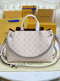 Louis vuitton original mahina leather bella tote bag M59203 beige