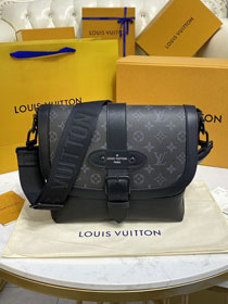 Louis vuitton original monogram eclipse saumur messenger bag M45911