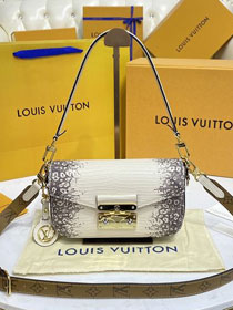 2022 Louis vuitton original lizard calfskin swing handbag M20393 white