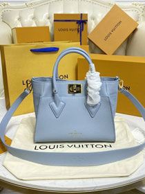 Louis vuitton original calfskin on my side tote pm M59432 blue