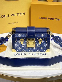 Louis vuitton original denim petite malle M59717 blue