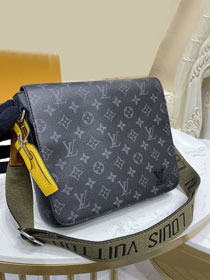 Louis vuitton original monogram eclipse district messenger bag mm M45627