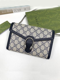 GG original canvas mini chain bag 401231 navy blue