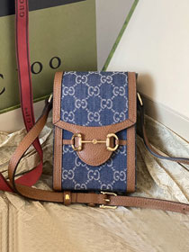 GG original denim horsebit 1955 mini bag 625615 blue