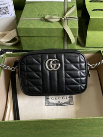 GG original calfskin marmont mini shoulder bag 634936 black