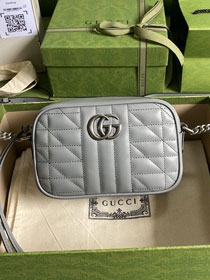 GG original calfskin marmont mini shoulder bag 634936 grey