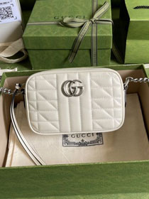 GG original calfskin marmont mini shoulder bag 634936 white