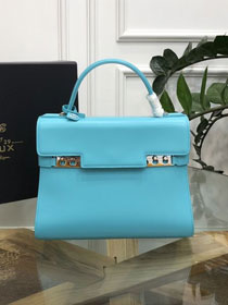 Delvaux original box calfskin tempete medium bag AA0562 blue