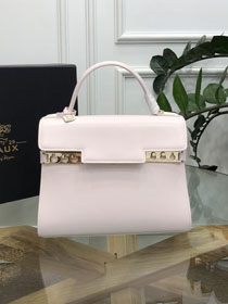 Delvaux original box calfskin tempete medium bag AA0562 white