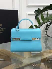 Delvaux original box calfskin tempete pm bag AA0505 blue