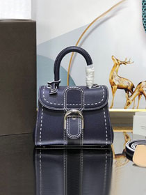 Delvaux original grained calfskin brillant mini bag AA0406 dark blue