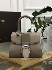 Delvaux original grained calfskin brillant mini bag AA0406 taupe