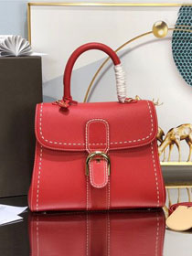 Delvaux original grained calfskin brillant bag MM AA0555 red