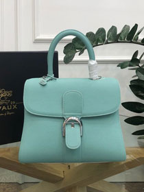 Delvaux original grained calfskin brillant bag MM AA0555 sky blue