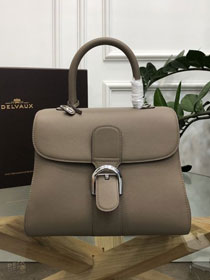 Delvaux original grained calfskin brillant bag MM AA0555 taupe